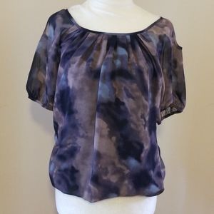 BCBG Cold Shoulder Keyhole Top